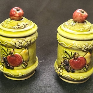 Lefton Pear and Apple Salt & Pepper Shakers