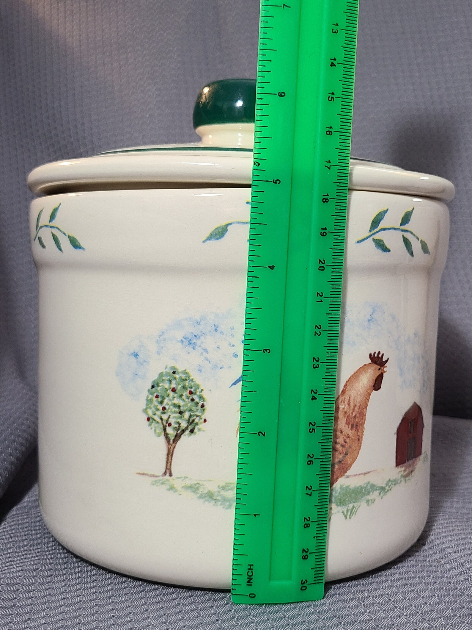 Crock Shop Pottery Rooster Canister Set with Lids Etsy