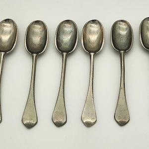 Stieff Pewter &quot;Williamsburg&quot; Hollowware Spoons ~Set of 6