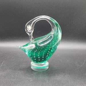 Murano Swan w/Bullicante Paperweight