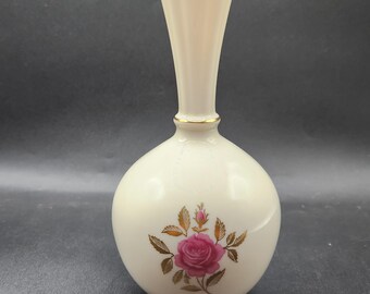 Lenox Rhodora Rose Porzellan Vase w / 24K Gold Akzente