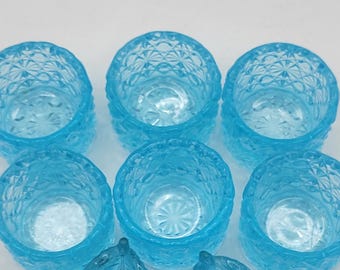 Blue Daisy and Button Salt Cellars ~Selling in Pairs