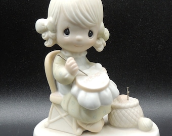 Precious Moments 1979 &quot;Mother Sew Dear&quot; Figurine
