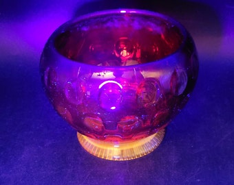 Rosace impériale Amberina « Old English » en verre