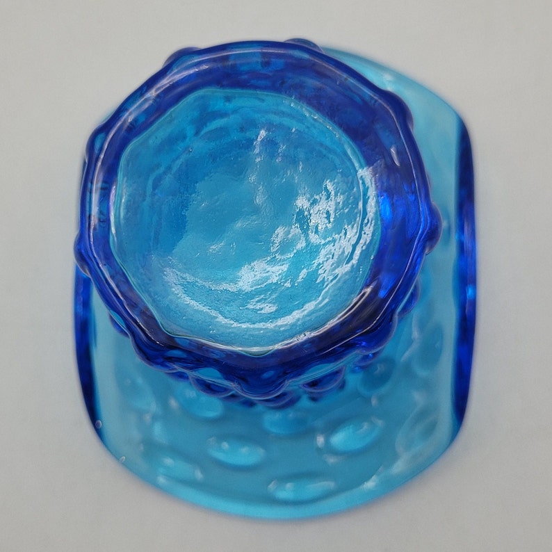 Fenton Blue Hobnail Top Hat Toothpick Holder Etsy