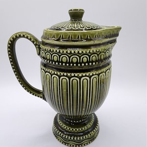 Royal Sealy Avocado Green Ceramic Coffee Pot
