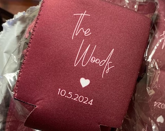 Personalized Wedding Can Coolers | To Have and To Hold Can Coolers | Custom Wedding Can Coolers |  Neoprene foam Coolers | Wedding Favors