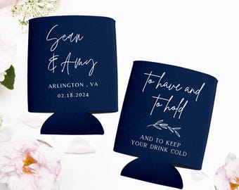 Personalized Wedding Can Coolers: Custom Neoprene Party Favors
