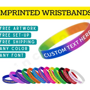 CUSTOM WRISTBANDS - Personalized Rubber Bracelet - Silicone wristbands Motivation, Events, Gifts, Support, Fundraisers, Awareness, & Causes