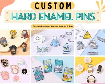 Custom Hard Enamel Pins | Design Your Own Personalized Lapel Pins for Jackets, Hats, Bags, Trading pins, Jeans, Brooch, Kawaii, fun and more