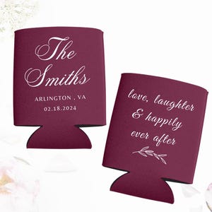 Custom Foam Collapsible Coolers, Personalized Can Coolers, Wedding Can Coolers, Monogram, To Have and to Hold, Custom Wedding Favor, Huggers