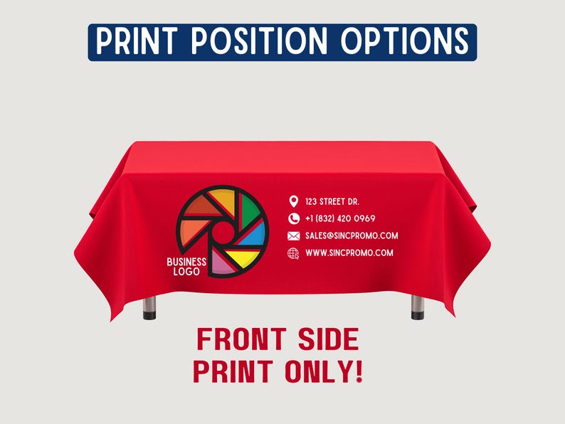 RUSH Custom Table Covers - Personalized Tablecloth With Logo, Full ...