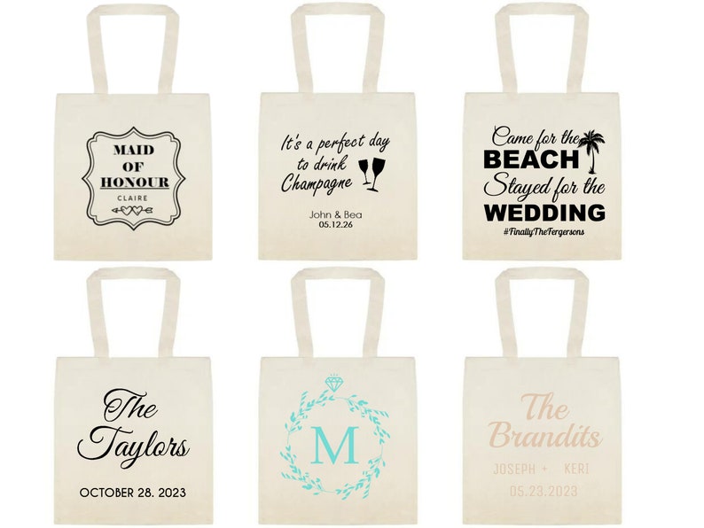 Personalized Wedding Tote Bags | CUSTOM Wedding Tote Bags | Custom Tote ...