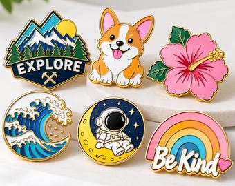 Custom Soft Enamel Lapel Pins | Personalized Logo, Team, Event Badges (Bulk - No Minimum)