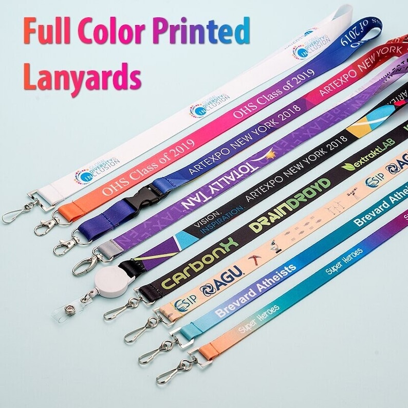 Custom lanyards Full Color Dye-Sublimation | Custom Printed Lanyards | Personalized Lanyard | Custom LOGO/TEXT | School Business Events Keys & ID Holder Event lanyard
Customized lanyards
Name tag lanyards
Security lanyards
Design your own lanyards