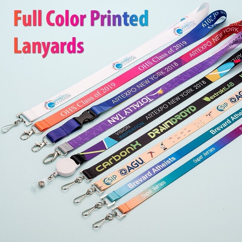50 Promotional Lanyards Dye-Sublimation Lanyards