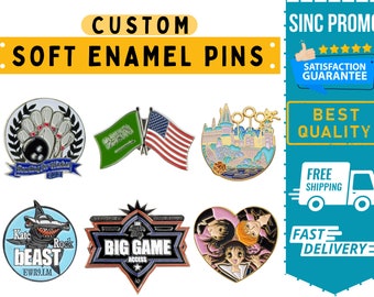 CUSTOM Soft Enamel Pins Personalized Lapel Pins Custom Enamel Pin Button Bulk Enamel Pins Design Your Own Pin Customized Pin Enamel Keychain