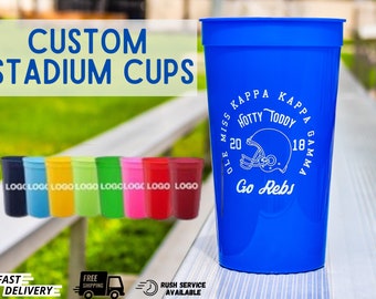 32 oz Custom Reusable Cups | Personalized Stadium Cups, Custom Stadium Cups | 32 oz Plastic Cups, Custom Drinkware, Custom Party Cups, Event