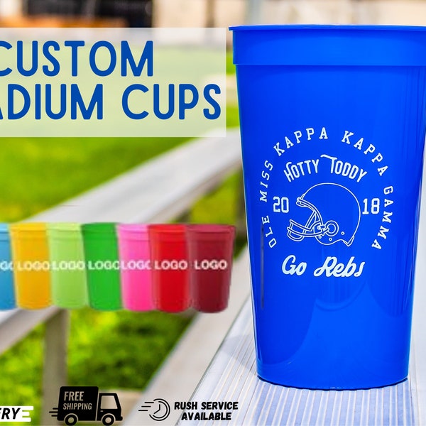 32 oz Custom Reusable Cups | Personalized Stadium Cups, Custom Stadium Cups | 32 oz Plastic Cups, Custom Drinkware, Custom Party Cups, Event