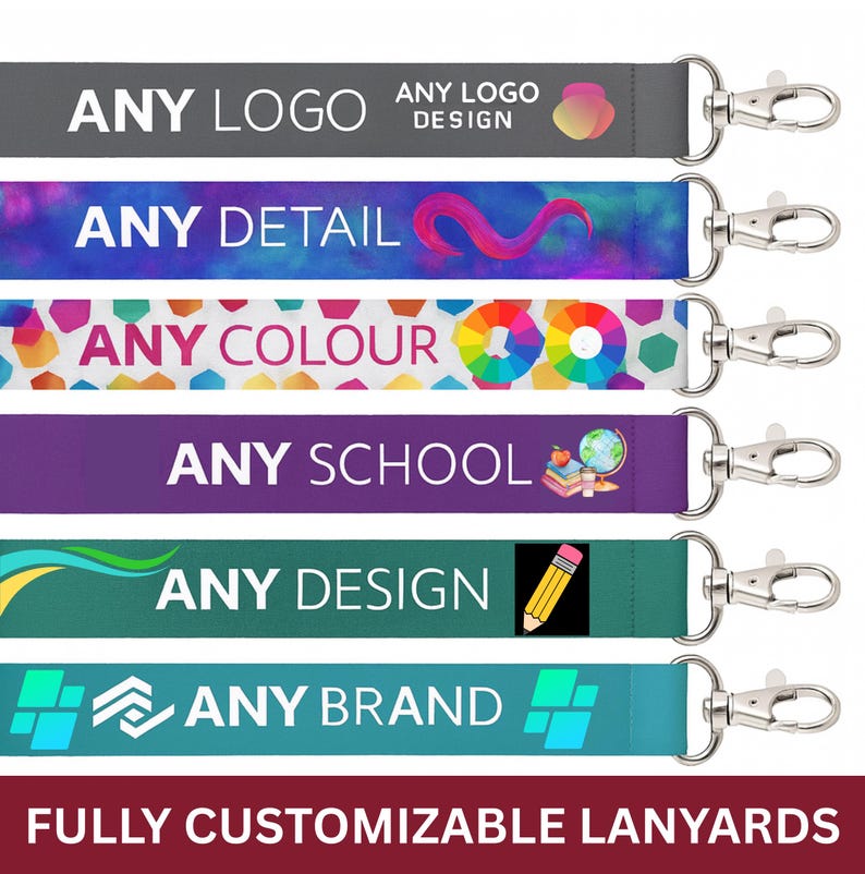 personalized lanyards for gifts  custom lanyards Etsy  small business promotional lanyards  custom branded accessories