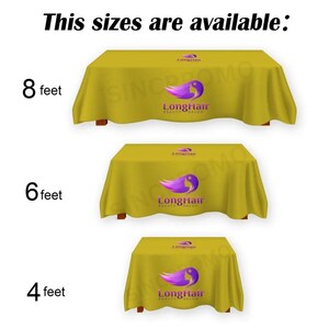 Custom 4ft Table Covers 6ft Tablecloths for Events 8ft Table Throws in Various Colors Table Covers for 4ft Tables Durable 6ft Tablecloths Customized 8ft Table Drapes 4ft Table Cover 6ft Tablecloth Designs