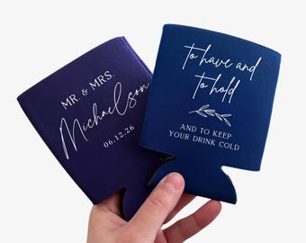 Personalized Wedding Can Coolers: Custom Foam Party Favors