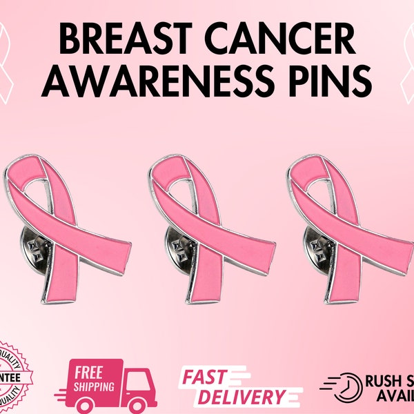 CUSTOM Awareness Soft Enamel Pins Personalized Enamel Pins Custom Breast Cancer Awareness Lapel Pin Ribbon Pin - support, fundraiser, event