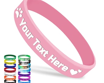 Custom Silicone Bracelets - Make Your Own Rubber Wristbands With CUSTOM Message/Logo, High Quality Personalized Wrist Band rubber bracelet