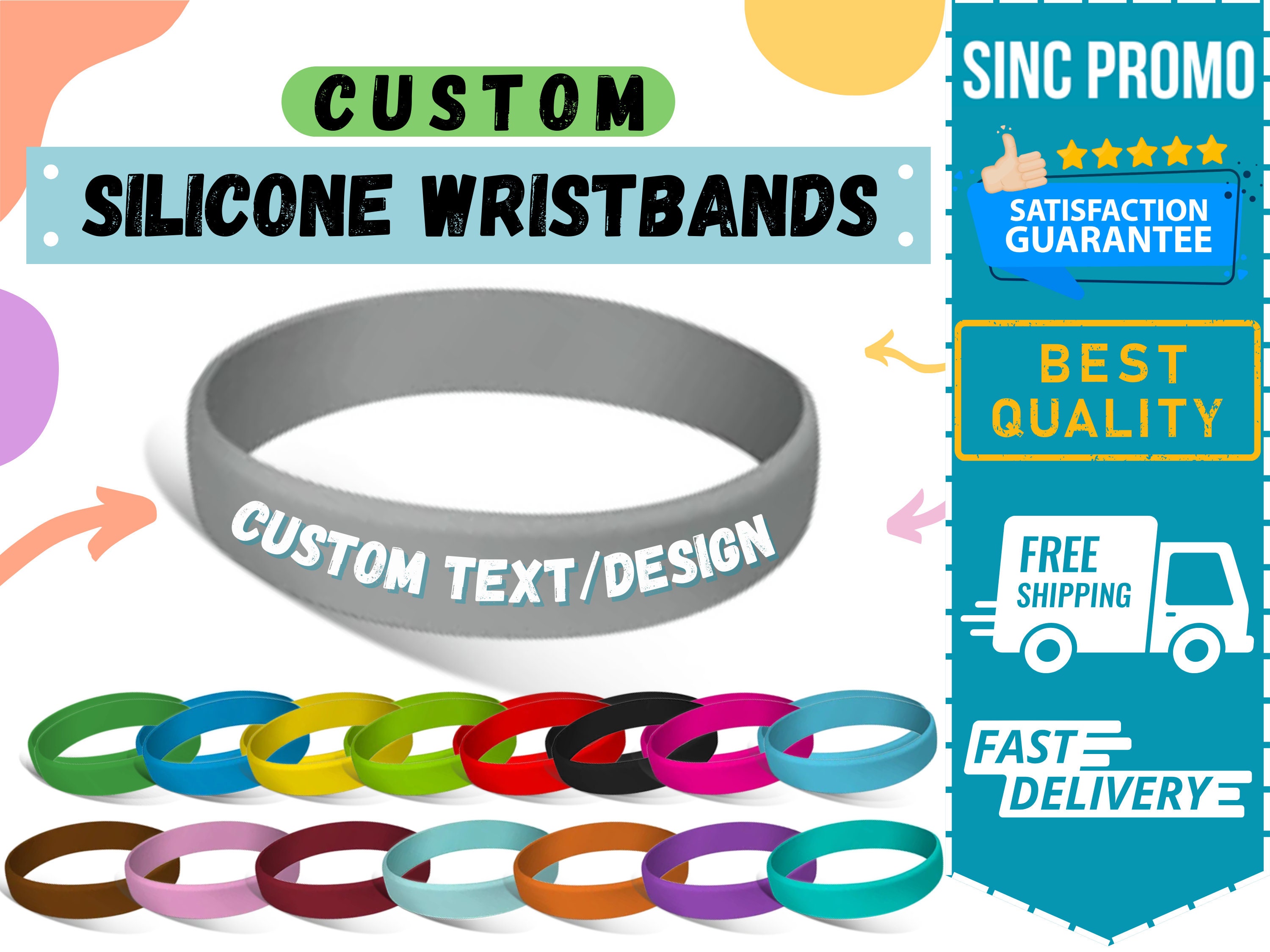 Silicone Bracelets & Custom Bracelets, Fast Shipping