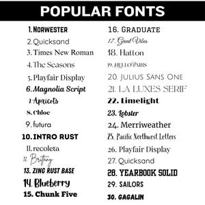 Roboto, Times New Roman, SAILORS, Open Sans, Lato, Impact, Georgia, Style Script, Nova Script, Cheri, BATMAN, WALTOGRAPH,  NORWESTER, Dancing Script, WHIMSY, Blueberry, Quincy, Nexa Script, Pierson, ZING RUST BASE, INTRO RUST, HEY GOTCHA!, BARABARA