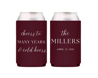 Wedding Can Coolers | Personalized Wedding Can Coolers | Custom Collapsible Foam Coolers | Wedding Favors Wedding Event Anniversary Favors