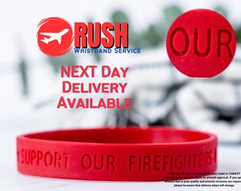 RUSH Custom Wristbands - Debossed wristbands - kawaii, Motivation, Events, Gifts, Support, Fundraisers, Awareness, & Causes - FAST DELIVERY