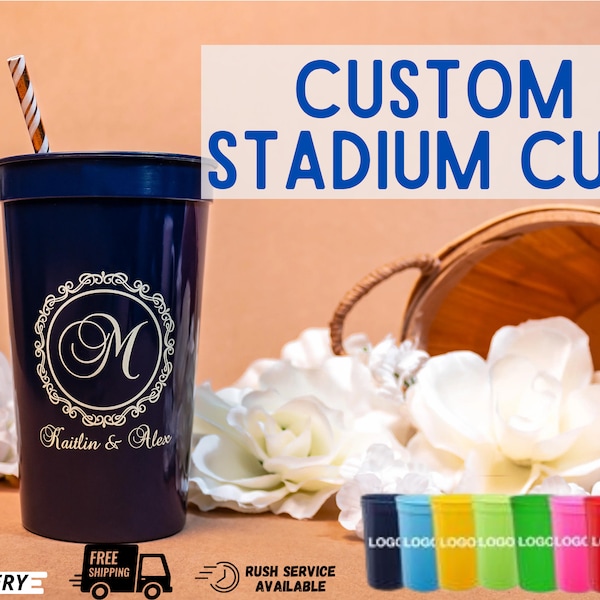 22 oz Personalized Stadium Cups | Custom Stadium Cups | Custom Reusable Cups, Drinkware, Custom Drink Cups, Custom Party Cups, Plastic Cups