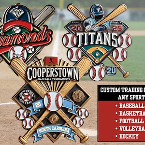 CUSTOM Trading Pins, Custom Softball Trading Pins, baseball pins, sport team pins, personalized lapel pins custom enamel pin, softball pins