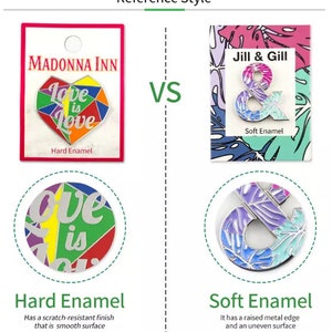 Soft enamel vs hard enamel
Soft enamel pins
Hard enamel pins
Textured enamel pins
Vibrant enamel colors
Refined enamel pins
High-quality enamel accessories
Enamel pin styles
Explore enamel pin differences