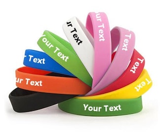 Custom Silicone Bracelet - Make Your Own Rubber Wristbands With CUSTOM Message/Logo, High Quality Personalized Wrist Band rubber bracelet