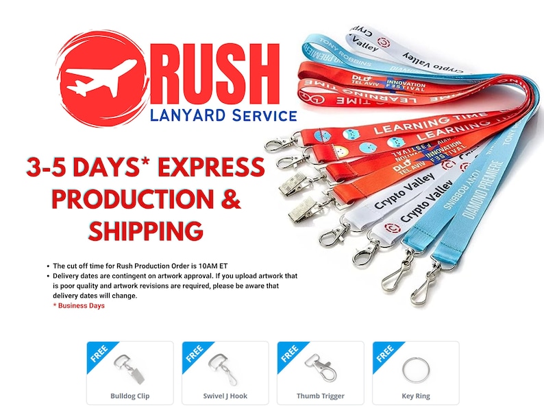 Rush sublimation lanyards, fast production lanyards, quick sublimation lanyards, expedited lanyards, custom sublimated lanyards, urgent lanyard printing, high-speed lanyards, rapid sublimation service, express lanyard orders