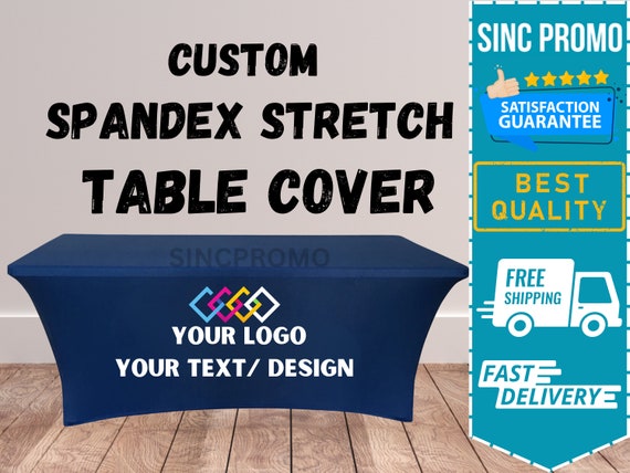 CUSTOM Stretch Table Cover Personalized Fitted Tablecloth for Trade Shows Craft Fairs Vendor Events Pop up Shops Banquets and Markets Etsy Australia