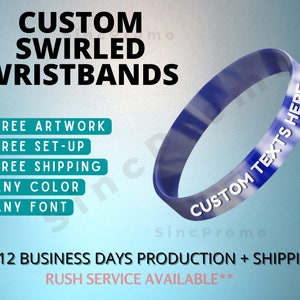 SWIRLED Custom Wristbands - Rubber Bracelet - Silicone wristbands Motivation, Events, Gifts, Support, Fundraisers, Awareness, & Causes