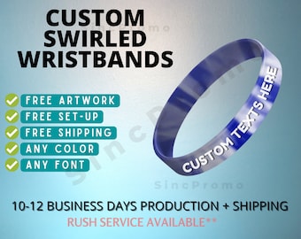 SWIRLED Custom Wristbands - Rubber Bracelet - Silicone wristbands Motivation, Events, Gifts, Support, Fundraisers, Awareness, & Causes