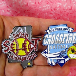 CUSTOM Trading Pins, Custom Softball Trading Pins, team pins, personalized lapel pins custom enamel pin, softball pins, pin button game pins