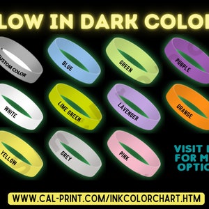 GLOW In The DARK Custom Wristbands custom bracelet Motivation, Events, Gifts, Support, Fundraisers, Awareness, & Causes