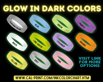 GLOW In The DARK Custom Wristbands custom bracelet Motivation, Events, Gifts, Support, Fundraisers, Awareness, & Causes