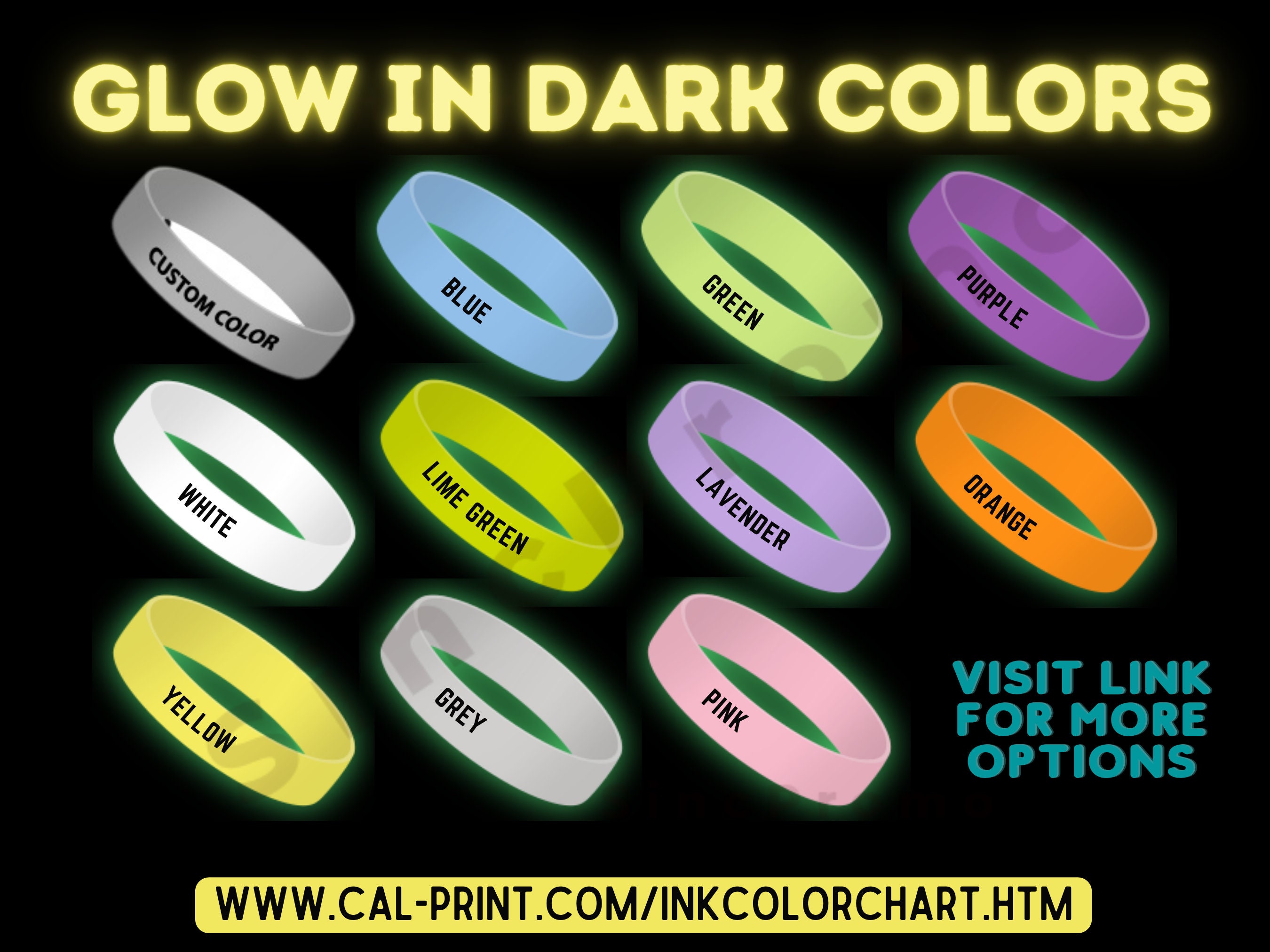 Custom Glow in the Dark Wristbands + Bracelets | DiscountMugs