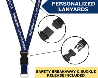 Custom Lanyards with Safety Breakaway and Buckle Release, Full-Color Lanyards | Dye-Sublimation Personalized Lanyards, Printed Lanyards, ID