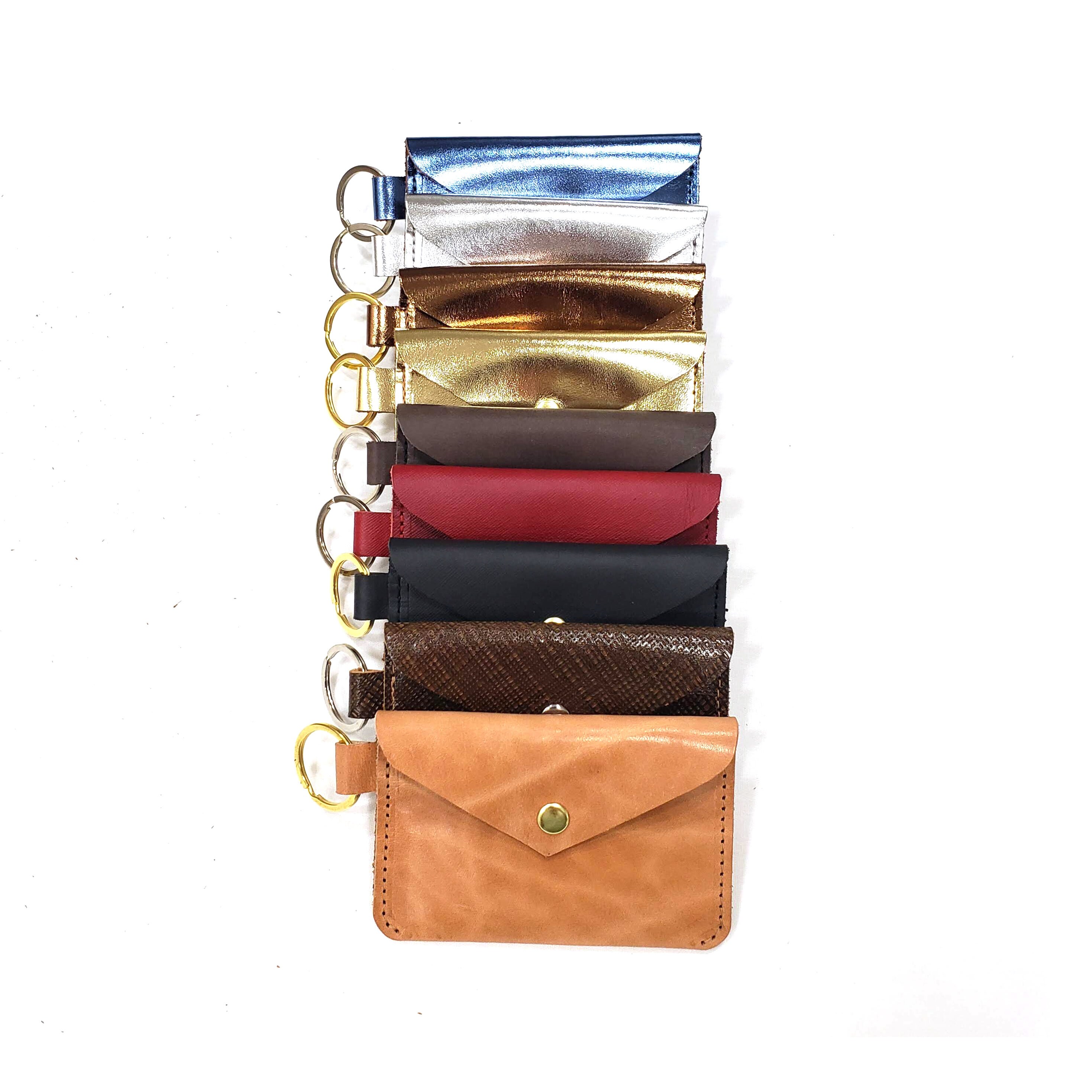 Leather Keychain Wallet Key Wallet Leather Card Case Card Etsy UK