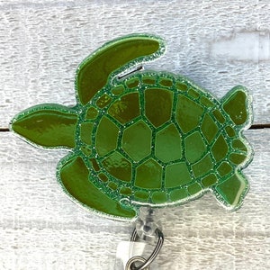 Sea turtle badge reel, turtle badge reel, cute badge reel, nurse badge reel, fun badge reel, medical badge reel