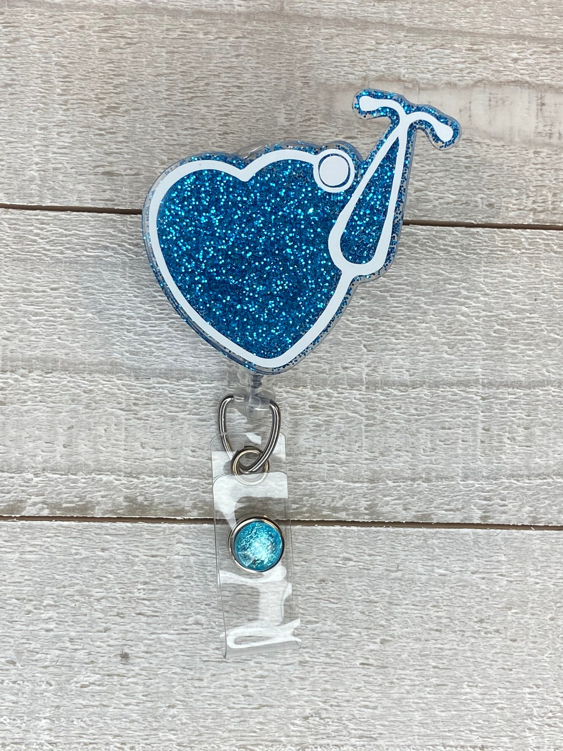 Heart Stethoscope Badge Reel Medical Badge Reel Nurse Badge Etsy