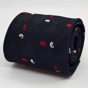 Navy Tie | Quotes Apostrophe Mens Tie Embroidered Design by TailoredTies - T39  |  Gift Idea