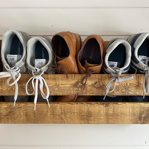Wall Mounted Shoe Rack Etsy UK